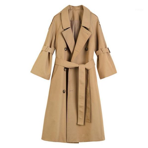 women fashion casual solid color double breasted outwear office ladies chic korean style design long trench coat female1, Tan;black
women fashion casual solid color double breasted outwear office ladies chic korean style design long trench coat female1, Tan;black