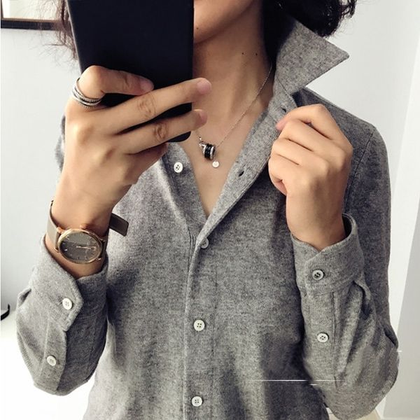 polo cashmere shirt women's small loose card pure colour turn-collar knitted bottom shirt 201125, White
polo cashmere shirt women's small loose card pure colour turn-collar knitted bottom shirt 201125, White