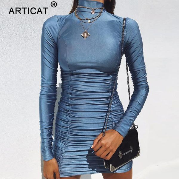 articat blue long sleeve bodycon dress women 2020 autumn winter turtleneck pleated mini dress elegant party vestidos1, Black;gray
articat blue long sleeve bodycon dress women 2020 autumn winter turtleneck pleated mini dress elegant party vestidos1, Black;gray