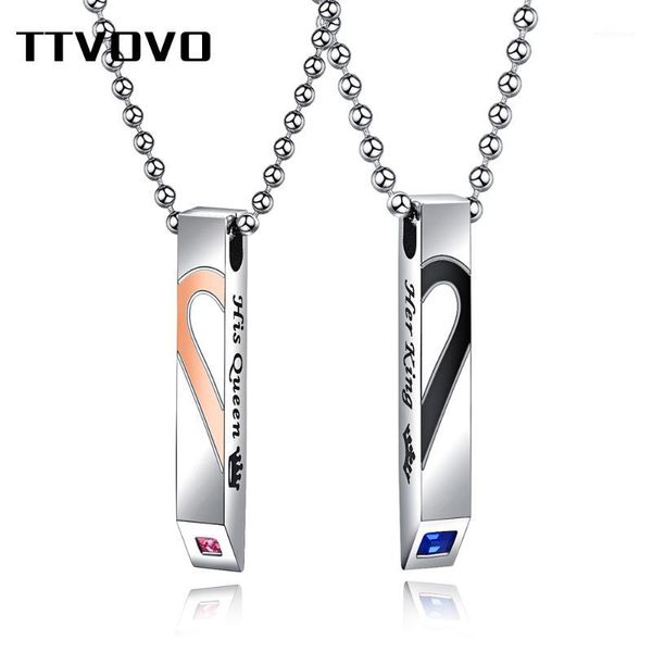 pendant necklacesvovo 2pcs/lots his queen her king crown couple necklace for women men heart stainless steel lover wedding jewelry gift1, Silver
pendant necklacesvovo 2pcs/lots his queen her king crown couple necklace for women men heart stainless steel lover wedding jewelry gift1, Silver