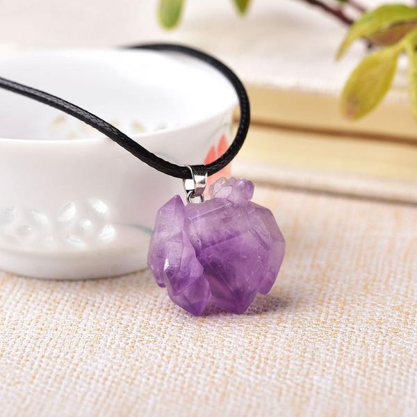 1pc fashion simple amethyst pendant natural quartz stone raw crystals for men women jewelry purple reiki mineral speci jllbxh, Black
1pc fashion simple amethyst pendant natural quartz stone raw crystals for men women jewelry purple reiki mineral speci jllbxh, Black