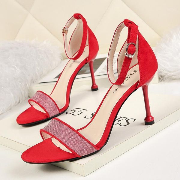 sandals fashion handiness open-toed madam sequined strap suede a word buckle high heels summer office women's shoes1, Black
sandals fashion handiness open-toed madam sequined strap suede a word buckle high heels summer office women's shoes1, Black