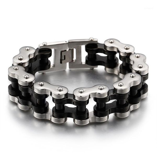 charm bracelets high quatity fashion punk men color black gold engine bike chain stainless steel link bicycle jewelry1, Golden;silver
charm bracelets high quatity fashion punk men color black gold engine bike chain stainless steel link bicycle jewelry1, Golden;silver