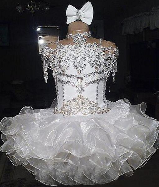 white girl' pageant dresses lace beaded halter short sleeves bow organza ball gown cupcake toddler little flower girls for weddings gl, White;red
white girl' pageant dresses lace beaded halter short sleeves bow organza ball gown cupcake toddler little flower girls for weddings gl, White;red