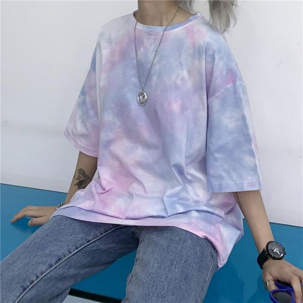 tee shirt femme new shirt korean version ins harajuku wind tie dyed loose casual wild student short-sleeved t-shirt female tide, White
tee shirt femme new shirt korean version ins harajuku wind tie dyed loose casual wild student short-sleeved t-shirt female tide, White