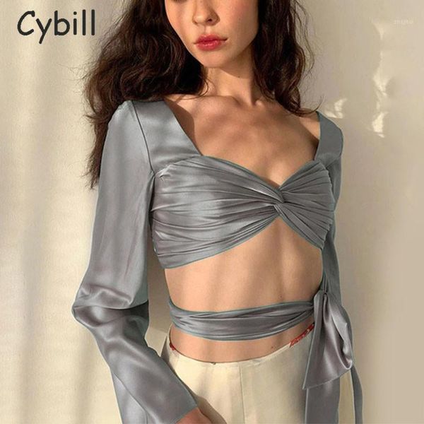 cybill square collar satin long sleeve shirt women lace up lantern sleeve wrap and blouses women 2020 hollow out, White
cybill square collar satin long sleeve shirt women lace up lantern sleeve wrap and blouses women 2020 hollow out, White