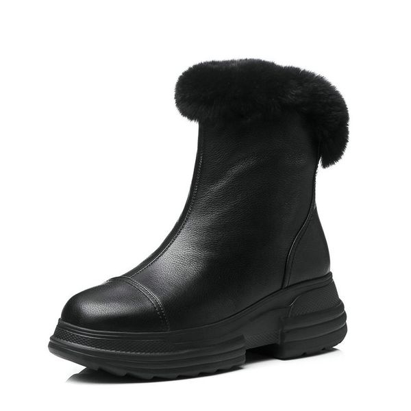 2021 genuine leather women new arrival ankle back keep warm winter snow casual shoes woman basic boots vcec, Black
2021 genuine leather women new arrival ankle back keep warm winter snow casual shoes woman basic boots vcec, Black