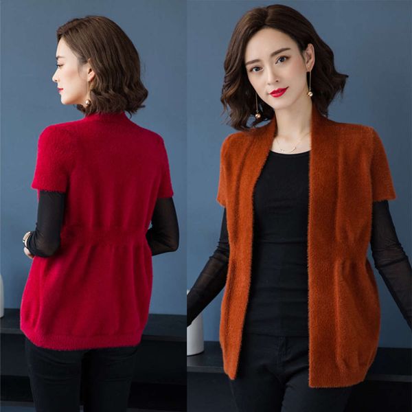 mother's spring and autumn drs, wtern style, waterproof, mink cashmere knitted cardigan, waistcoat, short shawl, female et, Black;white
mother's spring and autumn drs, wtern style, waterproof, mink cashmere knitted cardigan, waistcoat, short shawl, female et, Black;white