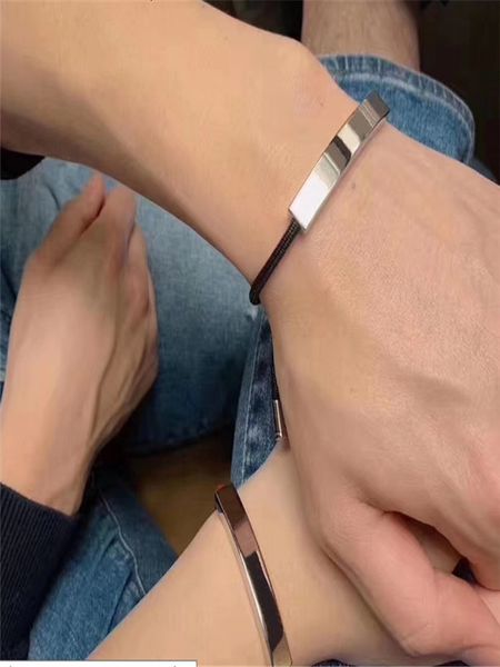 adjustable fashion temperament knitting couples rope bracelet men and women's hand accessories, gift boxes, Black
adjustable fashion temperament knitting couples rope bracelet men and women's hand accessories, gift boxes, Black