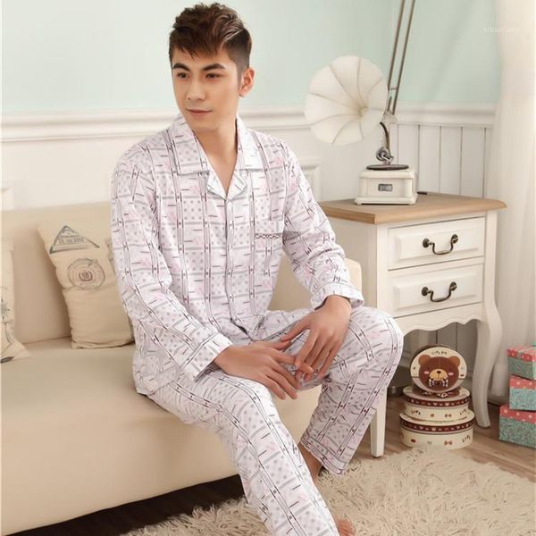 men's sleepwear spring men's comfortable fit long-sleeved knit cotton cardigan double white plaid pajama suit tracksuit1, Black;brown
men's sleepwear spring men's comfortable fit long-sleeved knit cotton cardigan double white plaid pajama suit tracksuit1, Black;brown