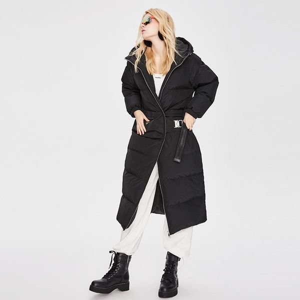 long down jacket coat women hooded winter coat female belt 90 white duck down black clothing winter outwear
long down jacket coat women hooded winter coat female belt 90 white duck down black clothing winter outwear