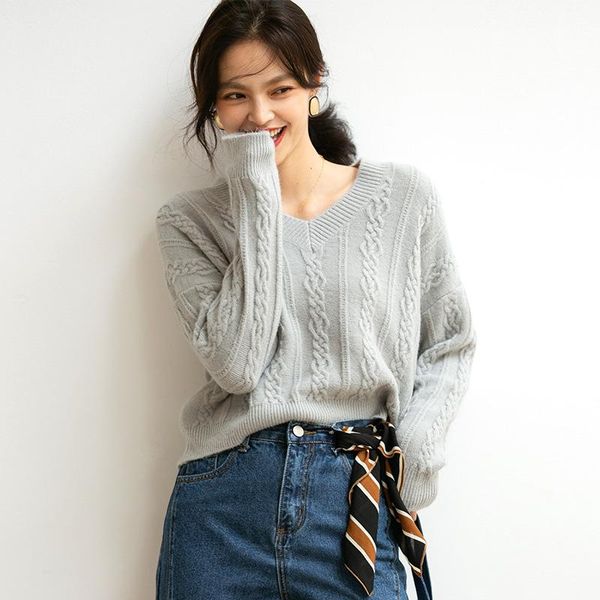 women sweaters and pullovers oversized 2020 knit crop v-neck loose korean jumpers fashion lady cloething female jersey, White;black
women sweaters and pullovers oversized 2020 knit crop v-neck loose korean jumpers fashion lady cloething female jersey, White;black