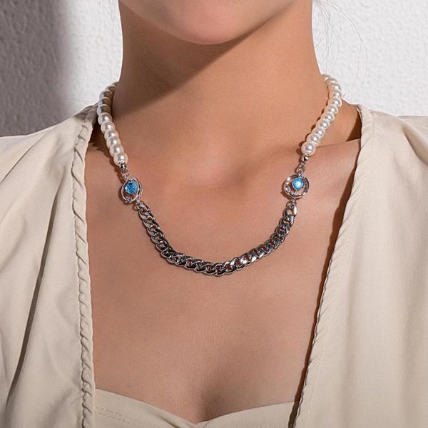 chokers simple blue crystal geometric pearl pendant necklace for women fashion vintage charm creative choker jewelry gifts, Golden;silver
chokers simple blue crystal geometric pearl pendant necklace for women fashion vintage charm creative choker jewelry gifts, Golden;silver