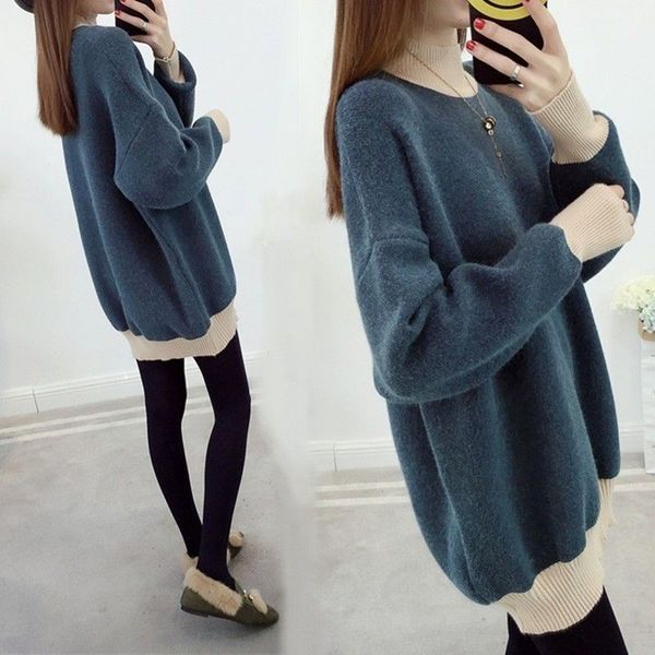 autumn and winter suit loose korean large pregnant women's sweater, White
autumn and winter suit loose korean large pregnant women's sweater, White