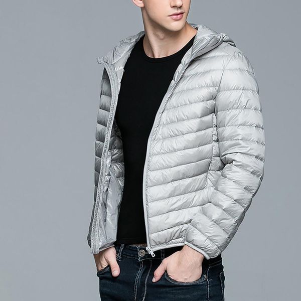 ultra light men's down jacket casual autumn winter zipper hoodied men warm winter jacket outwear male parka mens jackets q1215, Black
ultra light men's down jacket casual autumn winter zipper hoodied men warm winter jacket outwear male parka mens jackets q1215, Black