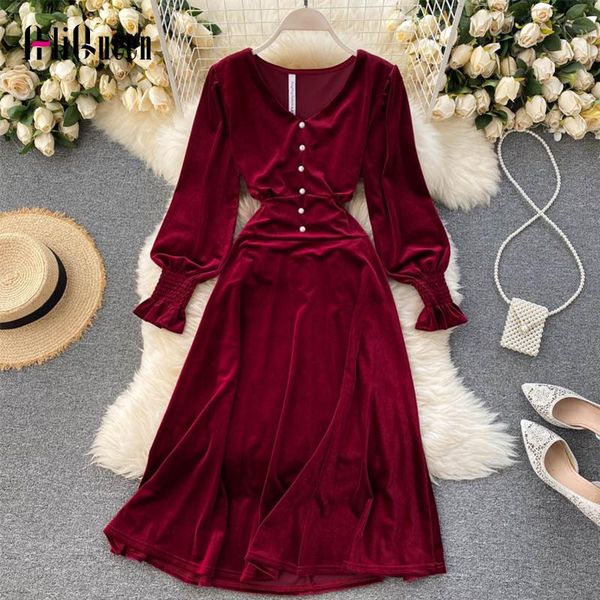 2020 autumn women black v neck beading velvet dress elegant ladies vintage winter red lantern sleeve warm long party dresses, Black;gray
2020 autumn women black v neck beading velvet dress elegant ladies vintage winter red lantern sleeve warm long party dresses, Black;gray