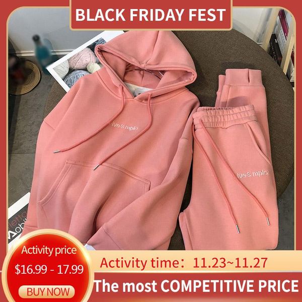 women's tracksuits autumn fleece thick set letter print front pocket hoodie drawstring high waist pants female sets 2021 girls tracksui, Gray
women's tracksuits autumn fleece thick set letter print front pocket hoodie drawstring high waist pants female sets 2021 girls tracksui, Gray