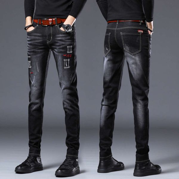 autumn and winter plush embroidered black jeans men's slim elastic leggings student korean fashion long pants, Blue
autumn and winter plush embroidered black jeans men's slim elastic leggings student korean fashion long pants, Blue
