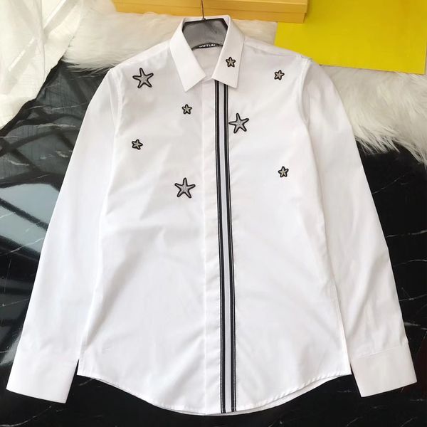 mens cotton dress shirt men embroidery star and striped slim fit casual shirts dy2283 oe46, White;black
mens cotton dress shirt men embroidery star and striped slim fit casual shirts dy2283 oe46, White;black
