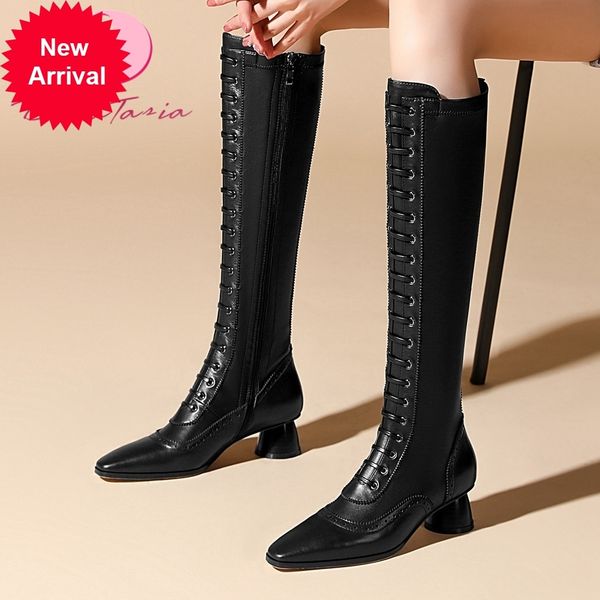 2021 the new new fashionable genuine leather ladies knee high zip chunky cross strapped female boots woman shoes h3em, Black
2021 the new new fashionable genuine leather ladies knee high zip chunky cross strapped female boots woman shoes h3em, Black