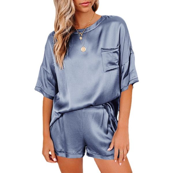 summer women short two piece sets pajamas set 2 pieces short sleeves and shorts sets sleepwear loungewear nightwear, White
summer women short two piece sets pajamas set 2 pieces short sleeves and shorts sets sleepwear loungewear nightwear, White