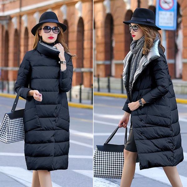 2020 duck down jacket women winter long thick double sided plaid coat female plus size warm down parka for women slim clothes q1217, Black
2020 duck down jacket women winter long thick double sided plaid coat female plus size warm down parka for women slim clothes q1217, Black