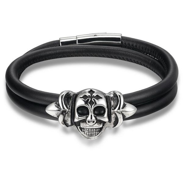 xqni charm bracelets for women skull stainless steel genuine leather bracelets bangles men jewelry leather rope bracelet wmtpql, Bronze;silver
xqni charm bracelets for women skull stainless steel genuine leather bracelets bangles men jewelry leather rope bracelet wmtpql, Bronze;silver