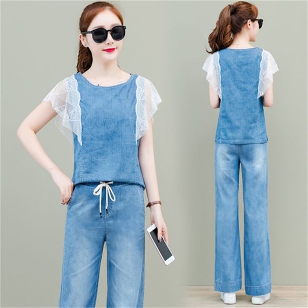 two-piece seam joint and pants denim women's clothes from femme two-year-old ladies'garments c8bk, White
two-piece seam joint and pants denim women's clothes from femme two-year-old ladies'garments c8bk, White