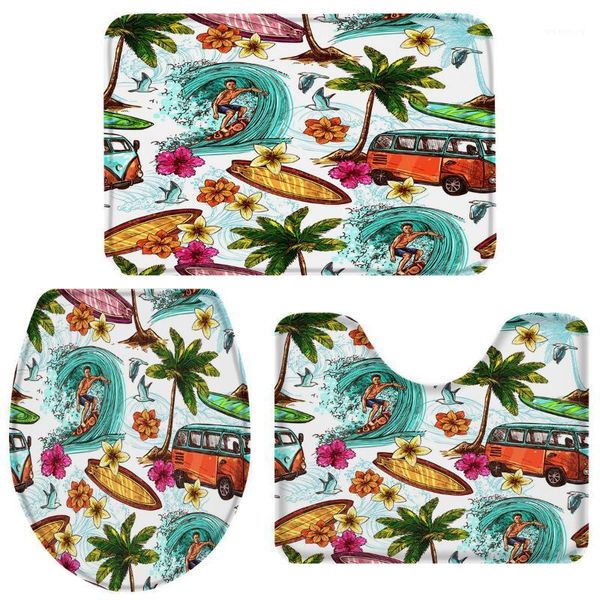 beach surf palm trees cars flowers bathroom rug set toilet cover mat pedestal rug non-slip bathroom accessories doormat set1
beach surf palm trees cars flowers bathroom rug set toilet cover mat pedestal rug non-slip bathroom accessories doormat set1