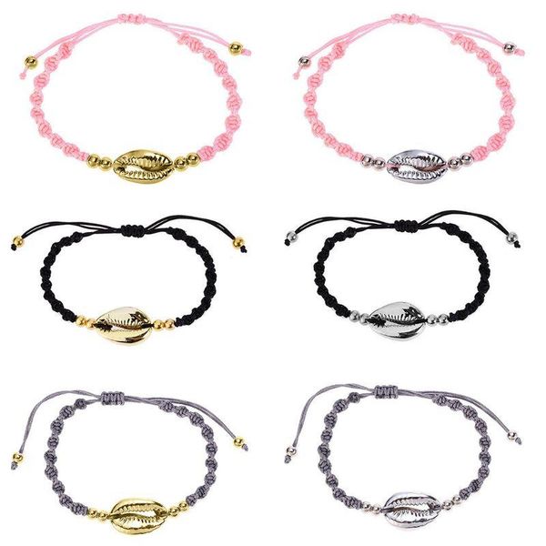 shell bracelet braided rope adjustable alloy shells pendant bangle jewelry gifts women men couple chain casual, Golden;silver
shell bracelet braided rope adjustable alloy shells pendant bangle jewelry gifts women men couple chain casual, Golden;silver