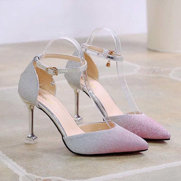 dress shoes 2021 women autumn strap high heels ladies pumps pointed toe string footwear drop zapatillas mujer sequined cloth t6, Black
dress shoes 2021 women autumn strap high heels ladies pumps pointed toe string footwear drop zapatillas mujer sequined cloth t6, Black