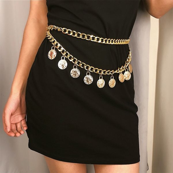 retro fashion metal carved coin pendant tassel waist chain multilayer chunky harness belly chains female body chain jewelry t200508, Silver
retro fashion metal carved coin pendant tassel waist chain multilayer chunky harness belly chains female body chain jewelry t200508, Silver