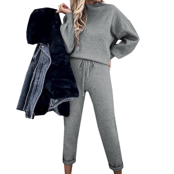 vicabo solid color tracksuit women 2pcs set long sleeve sweatshirt and lace up pants set casual outfits two piece women, Gray
vicabo solid color tracksuit women 2pcs set long sleeve sweatshirt and lace up pants set casual outfits two piece women, Gray