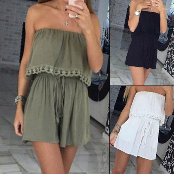 women rompers ruffles strapless jumpsuits summer pleated overalls chest wrapped rompers womens jumpsuit1, Black;white
women rompers ruffles strapless jumpsuits summer pleated overalls chest wrapped rompers womens jumpsuit1, Black;white