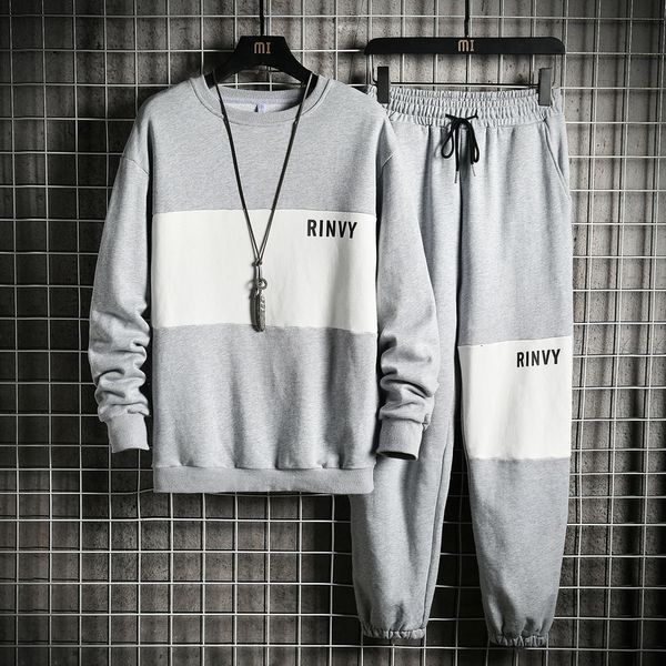 2021 new patchwork men's sportswear sets autumn spring hoodies casual tracksuit sweatshirt + sweatpants track suit ns2v, Gray
2021 new patchwork men's sportswear sets autumn spring hoodies casual tracksuit sweatshirt + sweatpants track suit ns2v, Gray