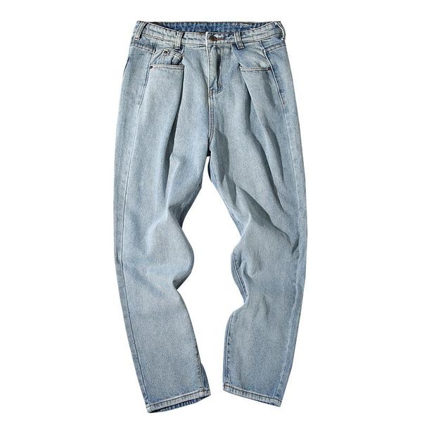 summer 2021fashion street loose straight jeans men's korean casual trousers hong kong style light color wild wide-leg pants thin, Blue
summer 2021fashion street loose straight jeans men's korean casual trousers hong kong style light color wild wide-leg pants thin, Blue