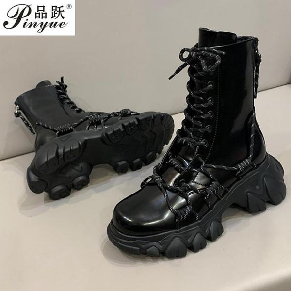 boots leather ankle for women motorcycle black platform thick heel winter shoes booties patent
boots leather ankle for women motorcycle black platform thick heel winter shoes booties patent