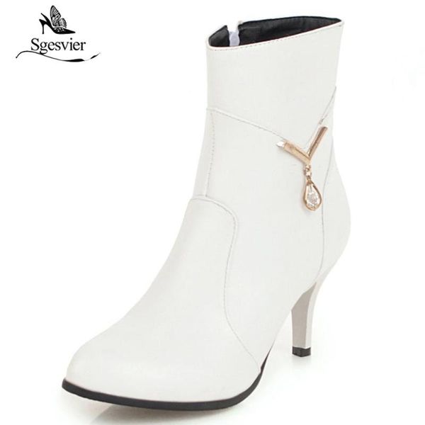 sgesvier autumn black white red shoes women high heel ankle boots concise lady thin heels short boot big size 48 ox759
sgesvier autumn black white red shoes women high heel ankle boots concise lady thin heels short boot big size 48 ox759