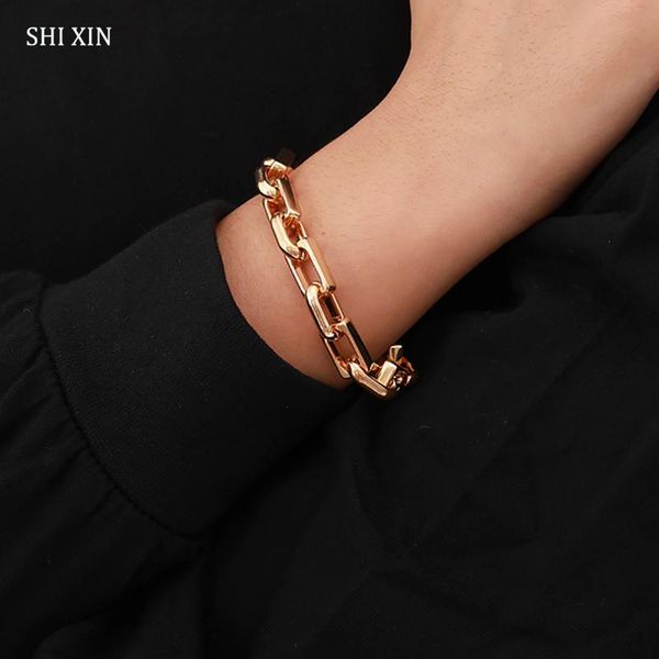 shixin punk chunky chain bracelets for women hip hop thick link chain couple bracelet on hand jewelry egirl bracelet femme, Black
shixin punk chunky chain bracelets for women hip hop thick link chain couple bracelet on hand jewelry egirl bracelet femme, Black