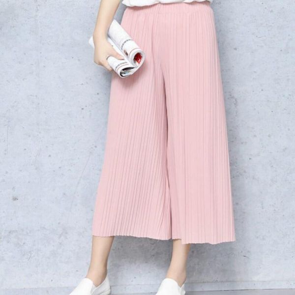 17 summer female wrinkle high waist loose thin section wide range of chiffon legs long leg pants korean pant fashion 8, Black;white
17 summer female wrinkle high waist loose thin section wide range of chiffon legs long leg pants korean pant fashion 8, Black;white