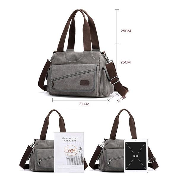 woman canvas handbags casual ladysingle shoulder bags girls crossbody pack vintage solid multi-pocket ladies totes
woman canvas handbags casual ladysingle shoulder bags girls crossbody pack vintage solid multi-pocket ladies totes