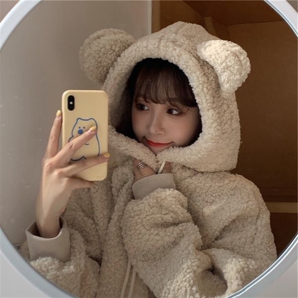 mazefeng cute faux fur hoodies women autumn winter warm soft zipper fur jacket female plush overcoat casual hooded outwear 201102, Black
mazefeng cute faux fur hoodies women autumn winter warm soft zipper fur jacket female plush overcoat casual hooded outwear 201102, Black