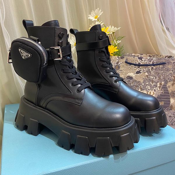 designer womens boots luxury black nylon small bag decorated leather lace-up round head low heel with box size 35-40
designer womens boots luxury black nylon small bag decorated leather lace-up round head low heel with box size 35-40