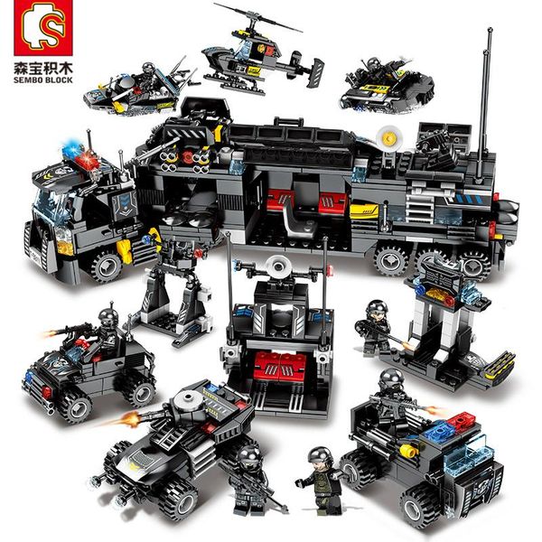 sembo block 8 pcs / set 695pcs swat police truck building blocks major brand weapons blocks playmobil toys for children gift wmtaqo
sembo block 8 pcs / set 695pcs swat police truck building blocks major brand weapons blocks playmobil toys for children gift wmtaqo