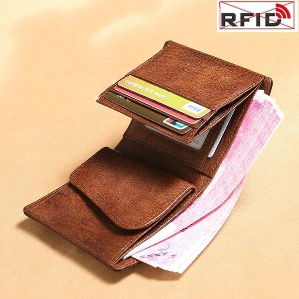 wallets men's wallet anti theft brush rfid genuine leather vertical fashion zipper coin purse for men, Red;black
wallets men's wallet anti theft brush rfid genuine leather vertical fashion zipper coin purse for men, Red;black