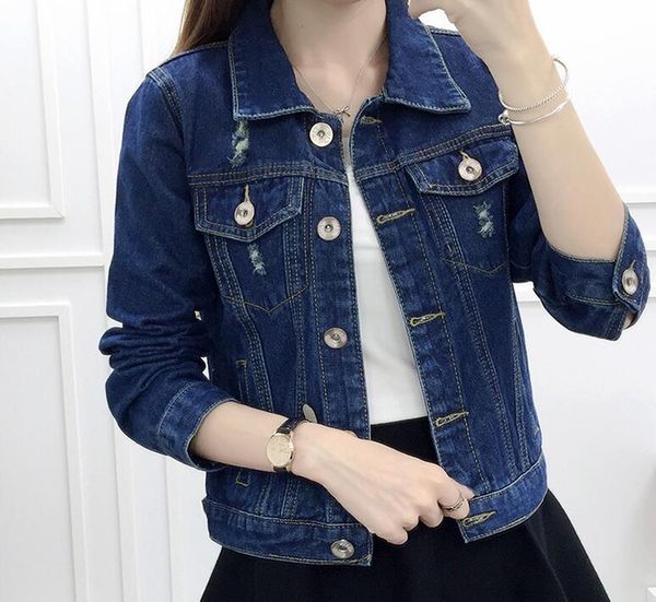 women's jackets s-4xl / spring and autumn women fashion a short long-sleeved cowboy coat, Black;brown
women's jackets s-4xl / spring and autumn women fashion a short long-sleeved cowboy coat, Black;brown