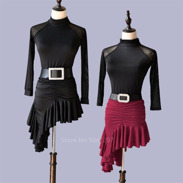stage wear latin practice dress dance costume for women ladies ballroom chacha solid color ruffle irregular fishtail skirt vestido, Black;red
stage wear latin practice dress dance costume for women ladies ballroom chacha solid color ruffle irregular fishtail skirt vestido, Black;red