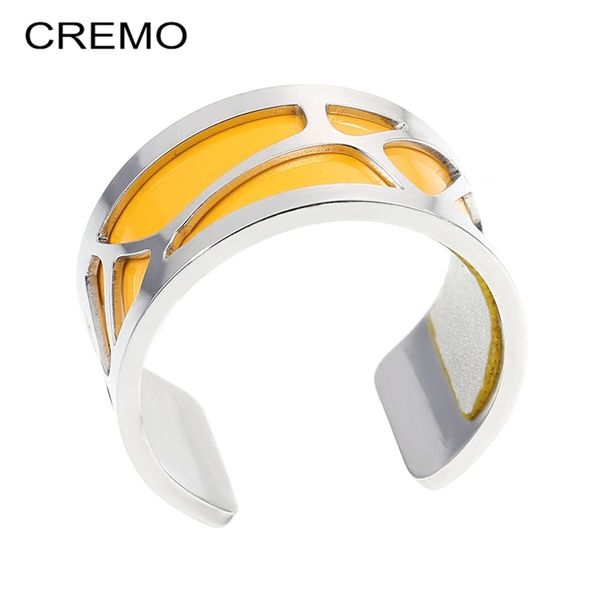 cremo women's interchangeable leather open ring adjustable size stainless steel ring bijoux bagues pour femme anillos 201218, Silver
cremo women's interchangeable leather open ring adjustable size stainless steel ring bijoux bagues pour femme anillos 201218, Silver
