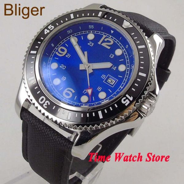 wristwatches bliger 44mm miyota automatic wrist watch men ss case no logo men's blue dial luminous date ceramic bezel 121, Slivery;brown
wristwatches bliger 44mm miyota automatic wrist watch men ss case no logo men's blue dial luminous date ceramic bezel 121, Slivery;brown