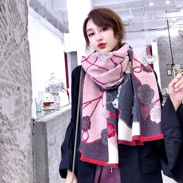 2020 shawls and wraps hijab scarves for women mujer winter warm women scarf floral thick blanket, Blue;gray
2020 shawls and wraps hijab scarves for women mujer winter warm women scarf floral thick blanket, Blue;gray